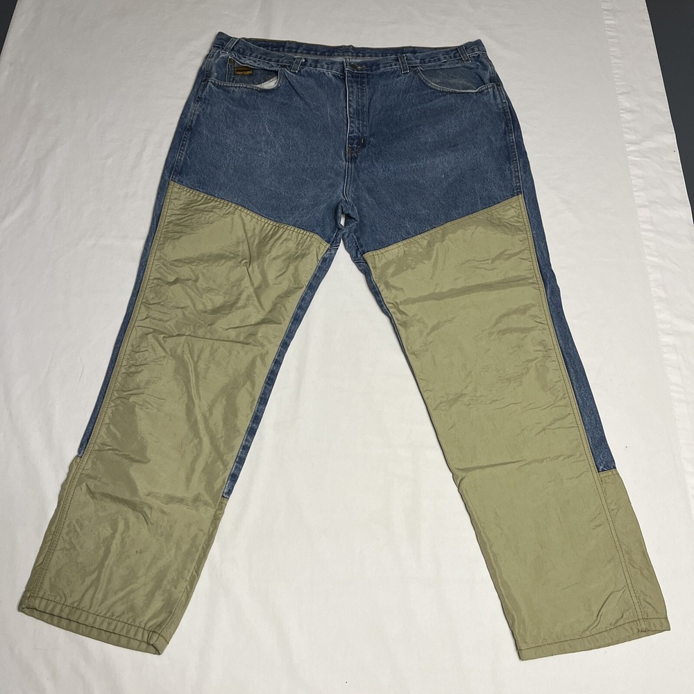 Diamond Cut Denim Jeans Size 42x32 Blue Brush Briar Pants Hunting Hiking Outdoor
